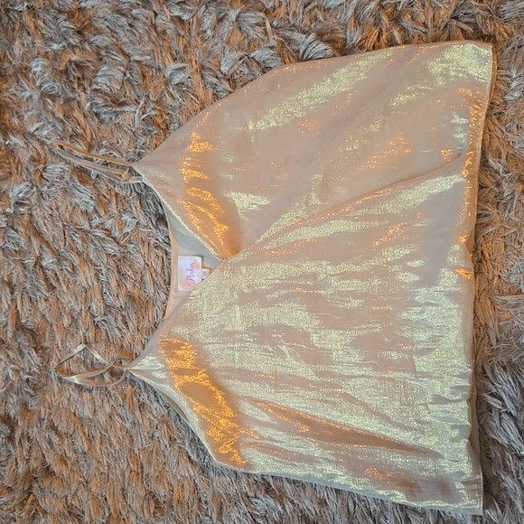 Parker silk shimmering gold camisole - Picture 3 of 13